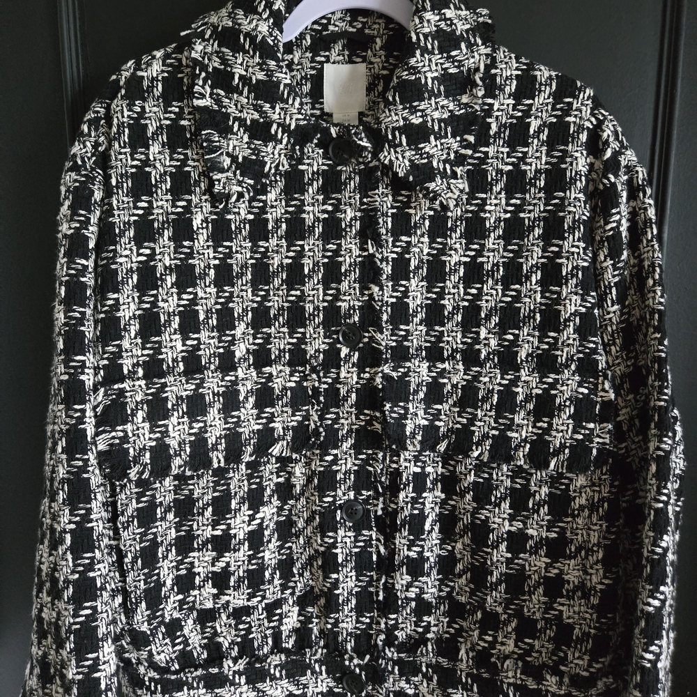 SOLD! H&M Monochrome Tweed Jacket